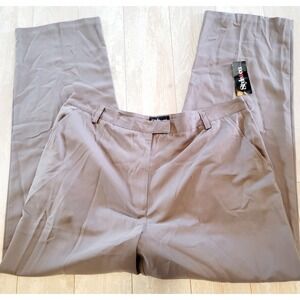 Style & Co.‎ 18 Women's Straight-Leg Pants 1X Taupe Brown Hi Rise NWT